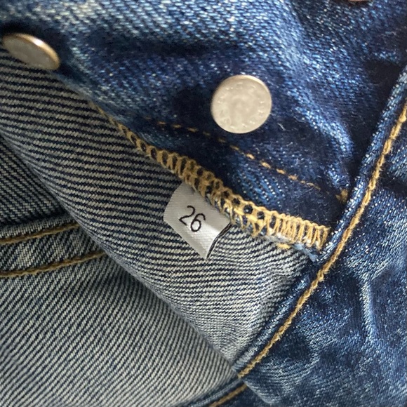 Jean Atelier Jeans Ryan Lagoon Blue High Rise Slim Straight Leg 26 Button Fly - Picture 16 of 16